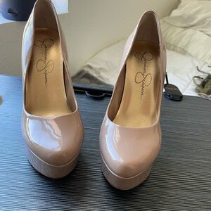 Jessica Simpson Nude Patent Heels